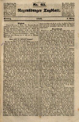 Regensburger Tagblatt Sonntag 5. März 1848