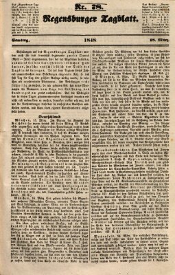 Regensburger Tagblatt Samstag 18. März 1848