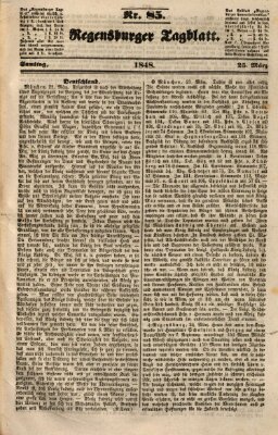Regensburger Tagblatt Samstag 25. März 1848