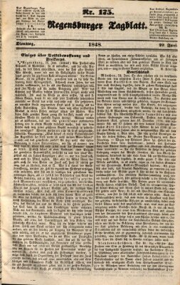 Regensburger Tagblatt Dienstag 27. Juni 1848
