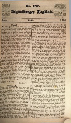 Regensburger Tagblatt Sonntag 9. Juli 1848