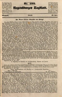 Regensburger Tagblatt Mittwoch 12. Juli 1848
