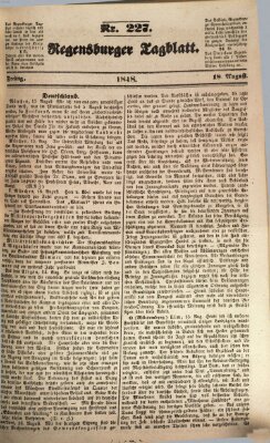 Regensburger Tagblatt Freitag 18. August 1848