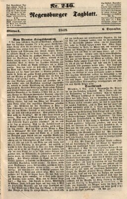 Regensburger Tagblatt Mittwoch 6. September 1848