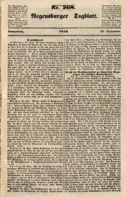 Regensburger Tagblatt Donnerstag 28. September 1848