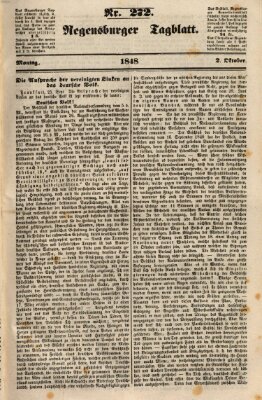 Regensburger Tagblatt Montag 2. Oktober 1848