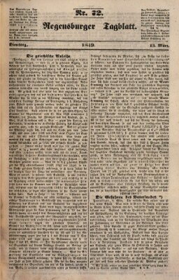 Regensburger Tagblatt Dienstag 13. März 1849