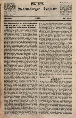 Regensburger Tagblatt Mittwoch 11. April 1849