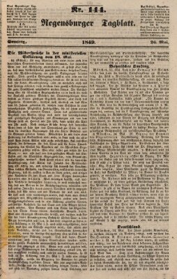 Regensburger Tagblatt Samstag 26. Mai 1849