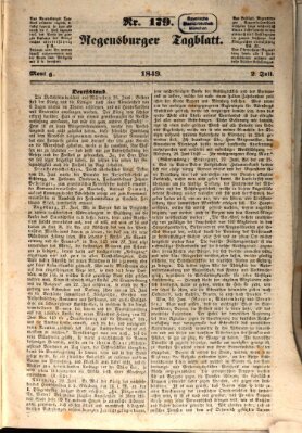 Regensburger Tagblatt Montag 2. Juli 1849