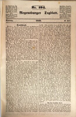 Regensburger Tagblatt Dienstag 17. Juli 1849