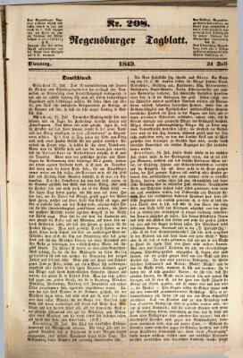 Regensburger Tagblatt Dienstag 31. Juli 1849