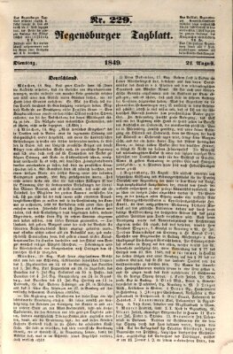 Regensburger Tagblatt Dienstag 21. August 1849
