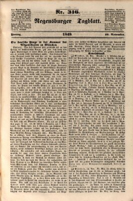 Regensburger Tagblatt Freitag 16. November 1849