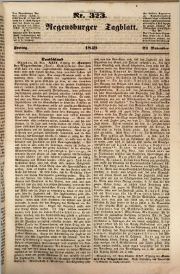 Regensburger Tagblatt Freitag 23. November 1849