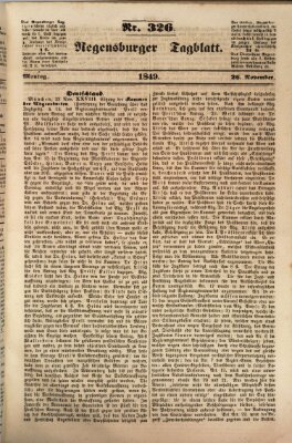 Regensburger Tagblatt Montag 26. November 1849