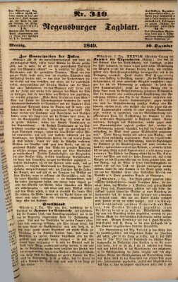 Regensburger Tagblatt Montag 10. Dezember 1849