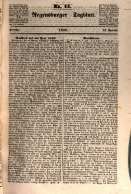 Regensburger Tagblatt Freitag 11. Januar 1850