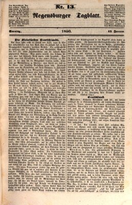 Regensburger Tagblatt Sonntag 13. Januar 1850