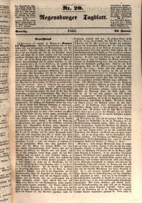 Regensburger Tagblatt Sonntag 20. Januar 1850