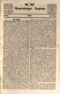 Regensburger Tagblatt Freitag 22. März 1850