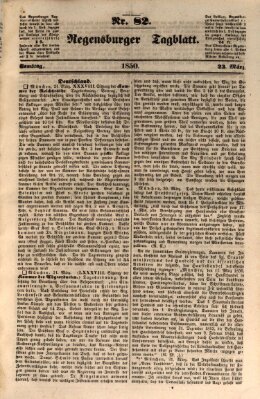 Regensburger Tagblatt Samstag 23. März 1850