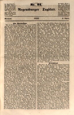 Regensburger Tagblatt Mittwoch 3. April 1850