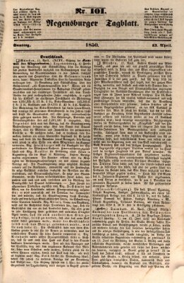 Regensburger Tagblatt Samstag 13. April 1850
