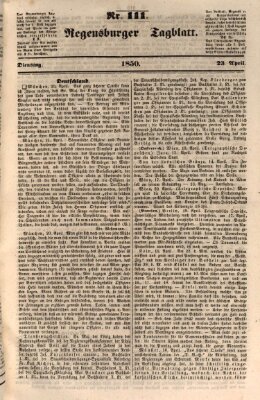 Regensburger Tagblatt Dienstag 23. April 1850