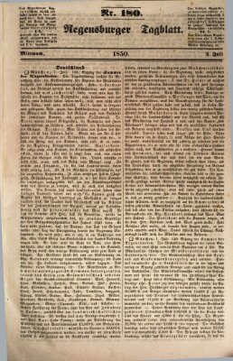 Regensburger Tagblatt Mittwoch 3. Juli 1850