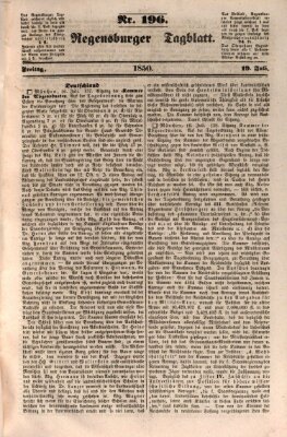 Regensburger Tagblatt Freitag 19. Juli 1850