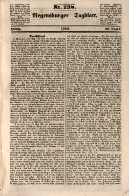 Regensburger Tagblatt Freitag 30. August 1850