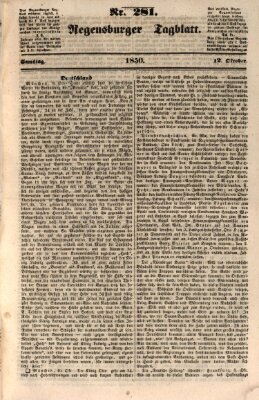 Regensburger Tagblatt Samstag 12. Oktober 1850
