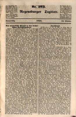 Regensburger Tagblatt Donnerstag 24. Oktober 1850