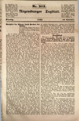 Regensburger Tagblatt Dienstag 12. November 1850