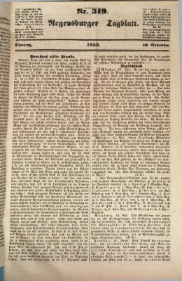 Regensburger Tagblatt Dienstag 19. November 1850