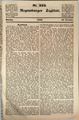 Regensburger Tagblatt Samstag 23. November 1850