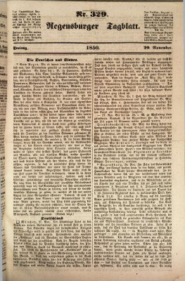 Regensburger Tagblatt Freitag 29. November 1850