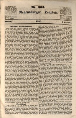 Regensburger Tagblatt Samstag 7. Dezember 1850