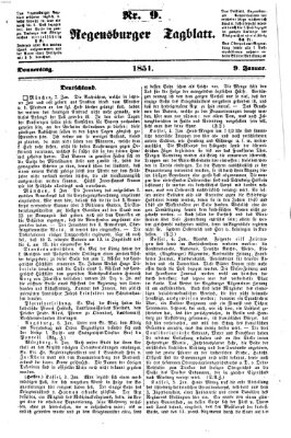 Regensburger Tagblatt Donnerstag 9. Januar 1851