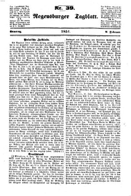Regensburger Tagblatt Samstag 8. Februar 1851