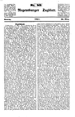 Regensburger Tagblatt Sonntag 30. März 1851