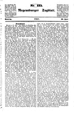 Regensburger Tagblatt Samstag 28. Juni 1851
