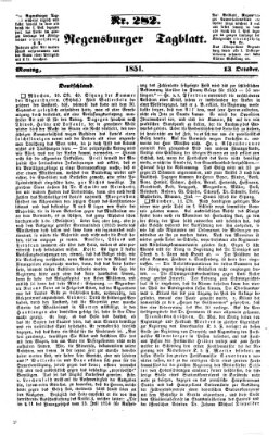 Regensburger Tagblatt Montag 13. Oktober 1851