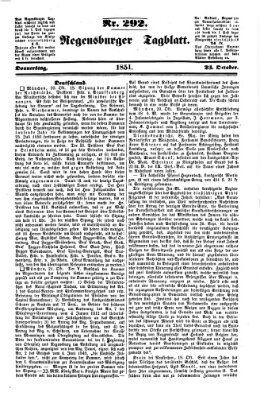 Regensburger Tagblatt Donnerstag 23. Oktober 1851
