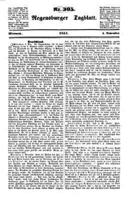 Regensburger Tagblatt Mittwoch 5. November 1851