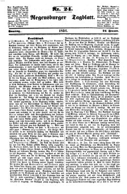 Regensburger Tagblatt Samstag 24. Januar 1852
