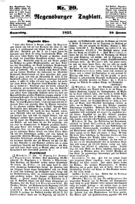 Regensburger Tagblatt Donnerstag 29. Januar 1852