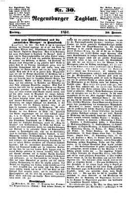 Regensburger Tagblatt Freitag 30. Januar 1852