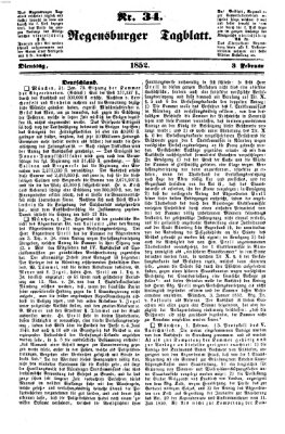 Regensburger Tagblatt Dienstag 3. Februar 1852